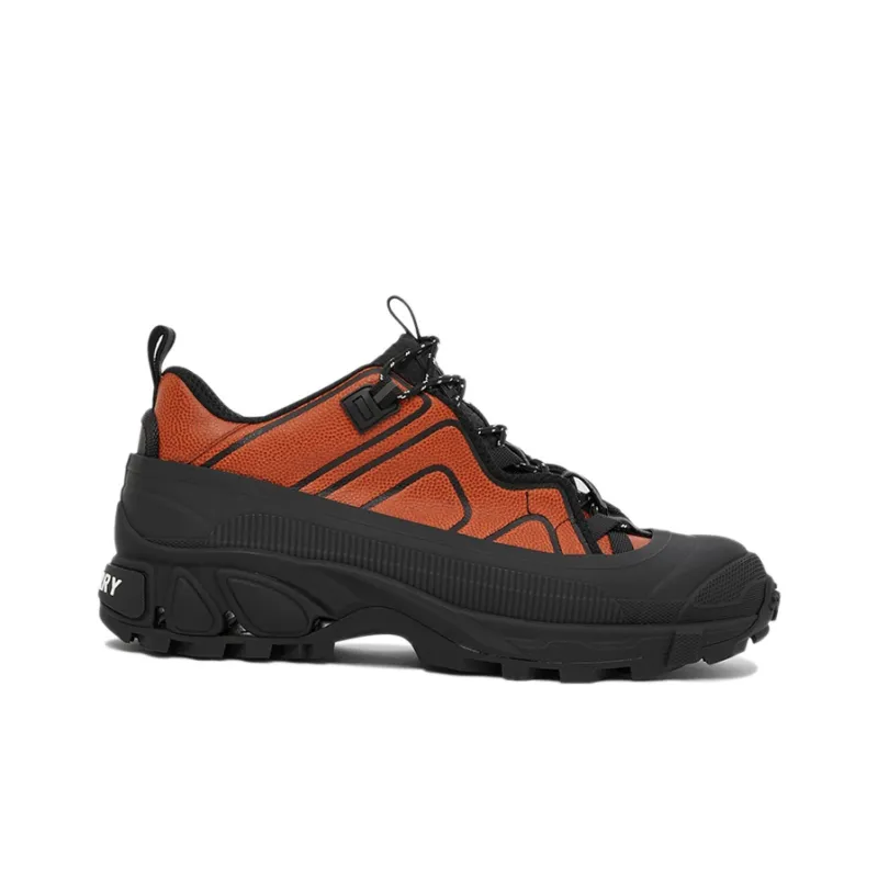 Burberry Arthur Wear-Resistant Low-Top Casual Shoes Men's Black Orange-1