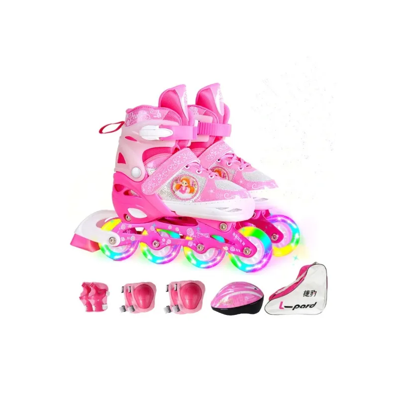 L pard Inline Skates Roller Skating Kids' Size Adjustable-7