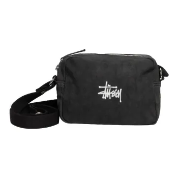 Stussy Cotton Shoulder Bag Crossbody Bag Regular Unisex Black