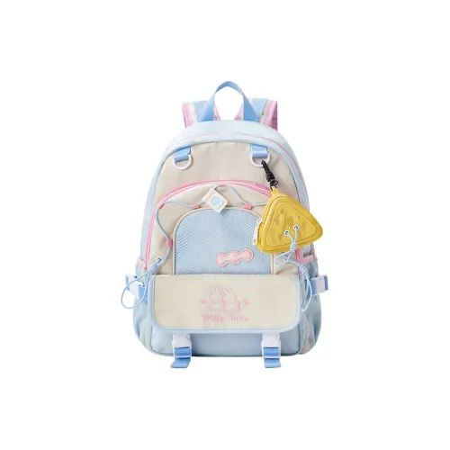Miffy Oxford Backpacks Backpack Laptop Bags Large Size Women's Blue/Pink/Khaki With Orange