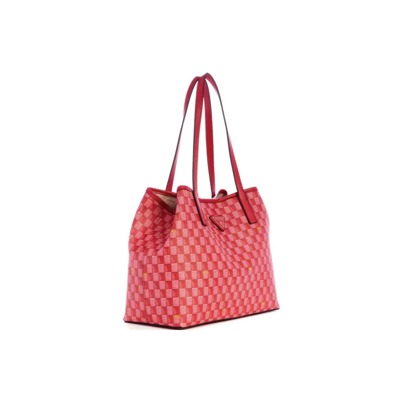 GUESS Artificial Leather Tote Bag Shopping Bag Handbag Shoulder Bag Women's Pink-2