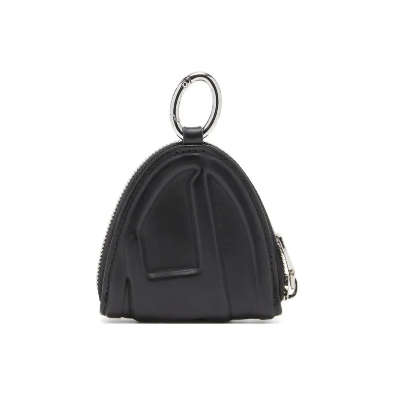 DIESEL Cow Leather Coin Purse Women's Black-1