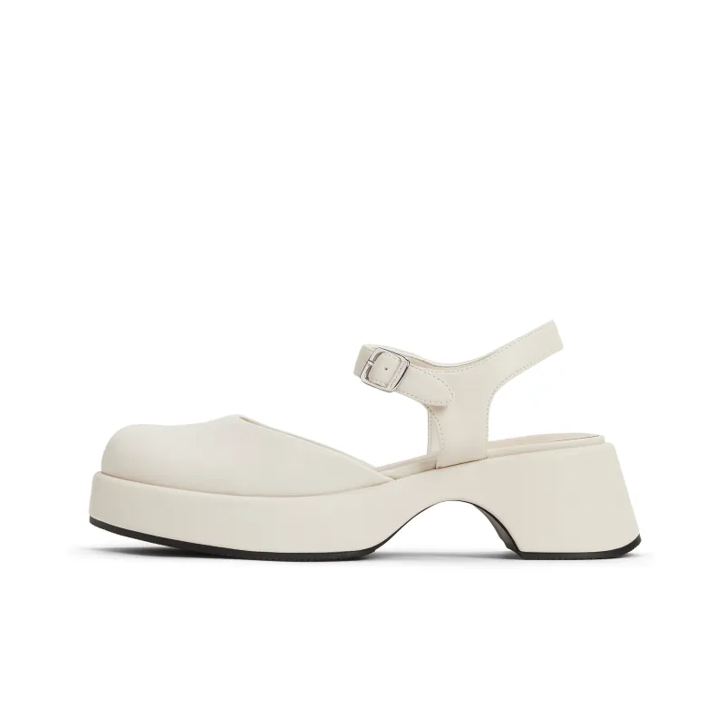 CHARLES&KEITH Small CK Gothic Lolita Style Strap Sandals 5.2cm Women's Black/Pink White Chalk/Brown/Dark Blue-4