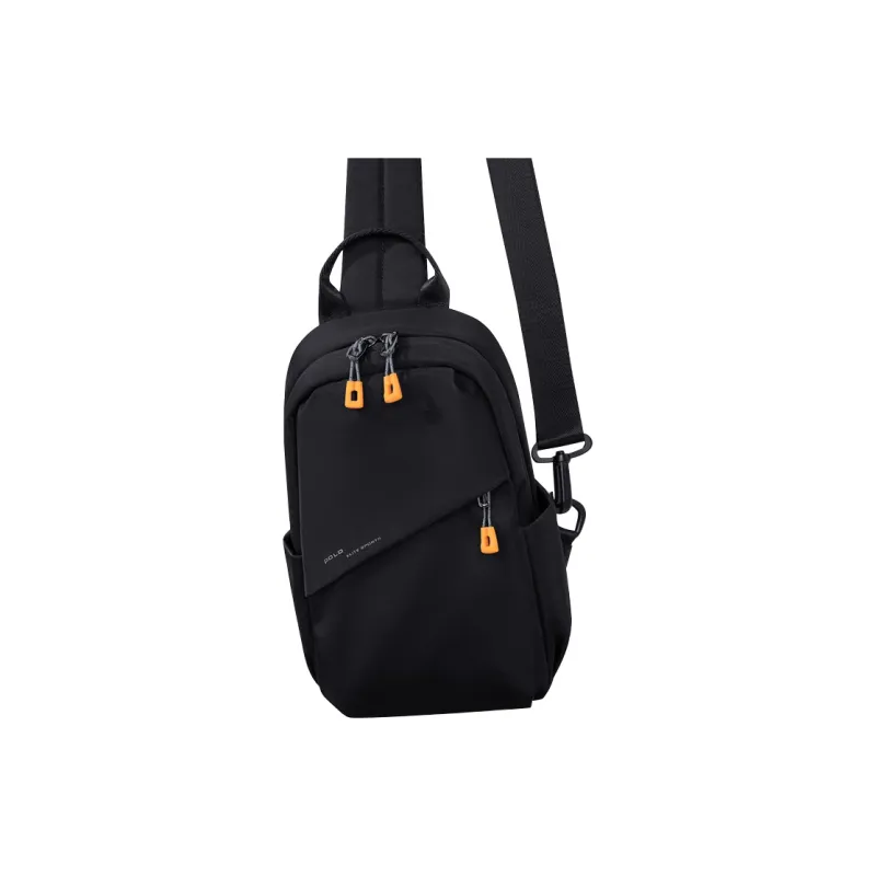 POLO Fabric Sling Bag Large Size Men's Ecru/Black-11
