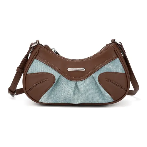 MEXICAN Denim Crescent Bag, Shoulder Bag, Crossbody Bag Women's