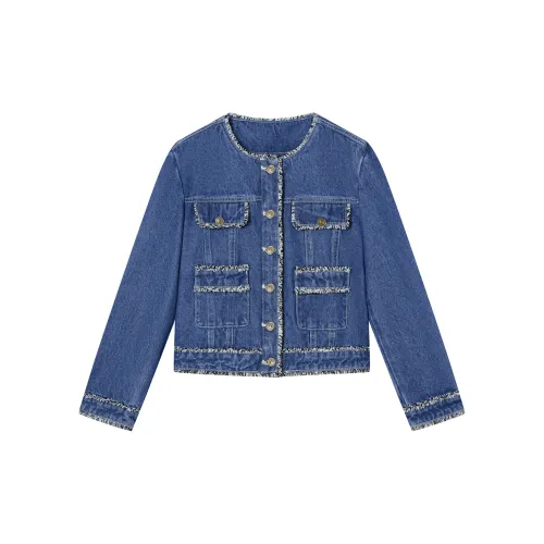 DIALOGUE Denim Jackets Women's Denim Blue