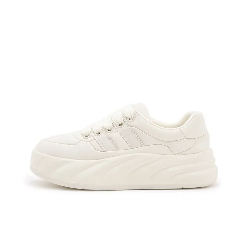 Milan Love Song Balanced Wear-Resistant Quick-Drying Water-Resistant Low-Top Skateboard Shoes Women's Beige Black-6