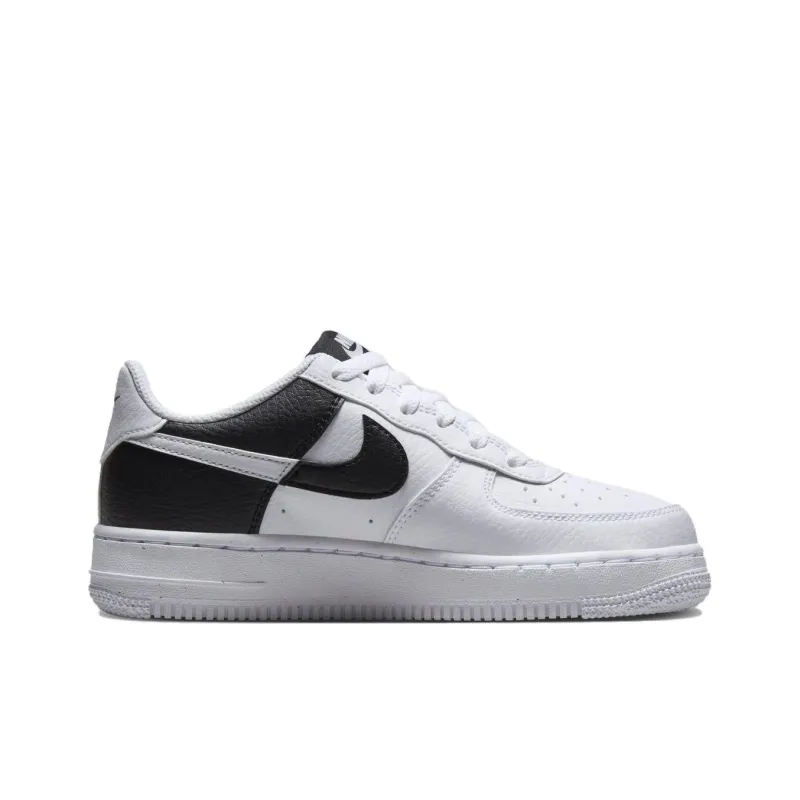 Nike Air Force 1 NEXT NATURE Anti Slip Wear Resistant Low Top Skateboard Shoes White Black Kids'-1
