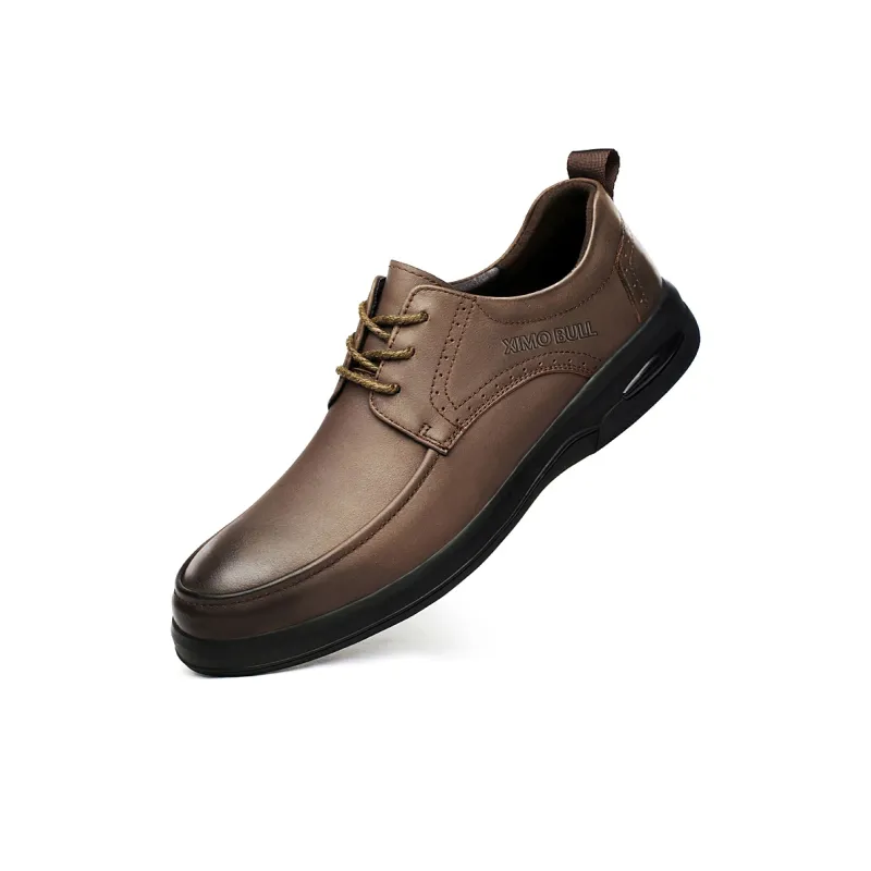 XIMO BULL Dress Shoes Men Low Top Black/Brown-7