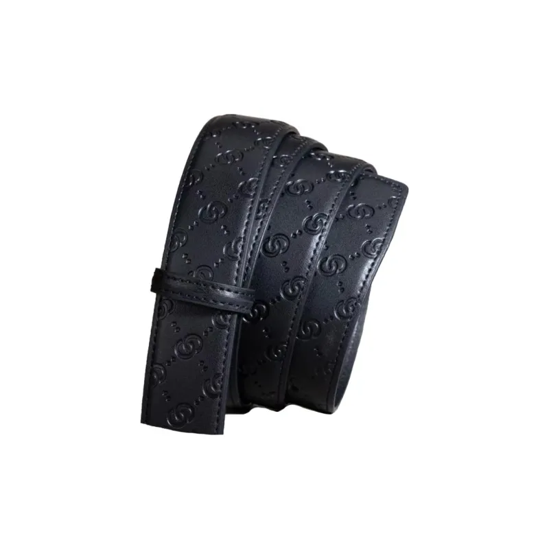AUGTARLION Pure Strap With No Buckle Head Top Grain Cow Leather Leather Belts Men's 3.5CM-1
