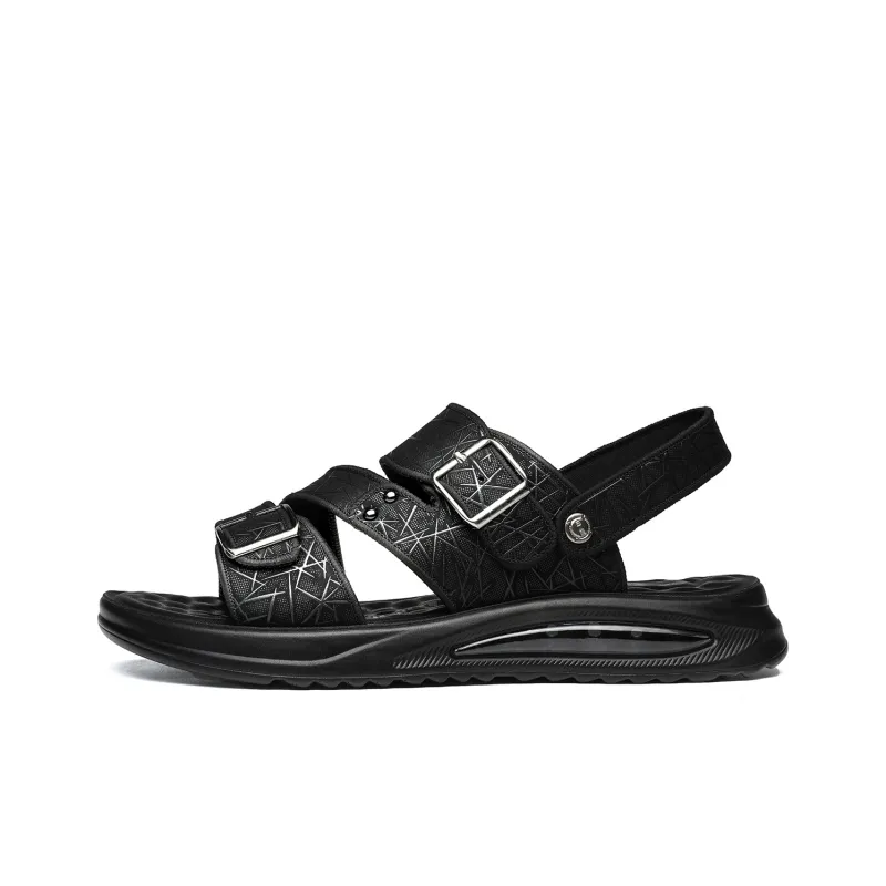 FAPAI Beach Sandals Men's Black-0