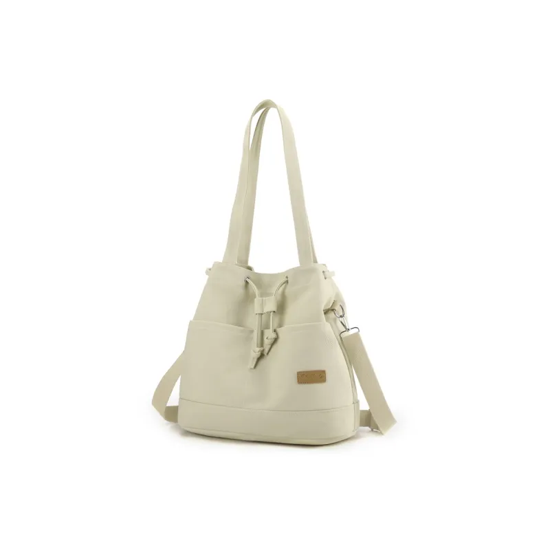 NIGEER Canvas Bag, Shoulder Bag Regular Women's Green/Coffee/Gray/Ecru/Black-5