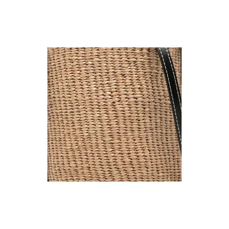 Chloe Woody Raffia Bucket Bag Handbag Women's Umber & Indigo-4