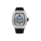 HBR989.2-White Case Black Strap