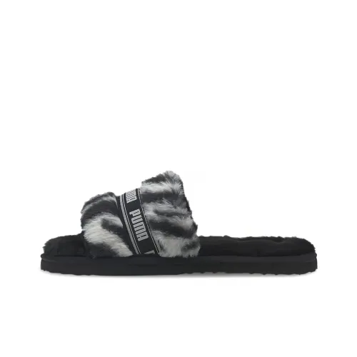 Puma Women's Fluff Slide 'Wild - Black'