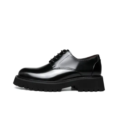 FAPAI Dress Shoes Men Low Top Black
