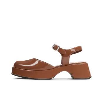 CHARLES&KEITH Small CK Gothic Lolita Style Strap Sandals 5.2cm Women's Black/Pink White Chalk/Brown/Dark Blue