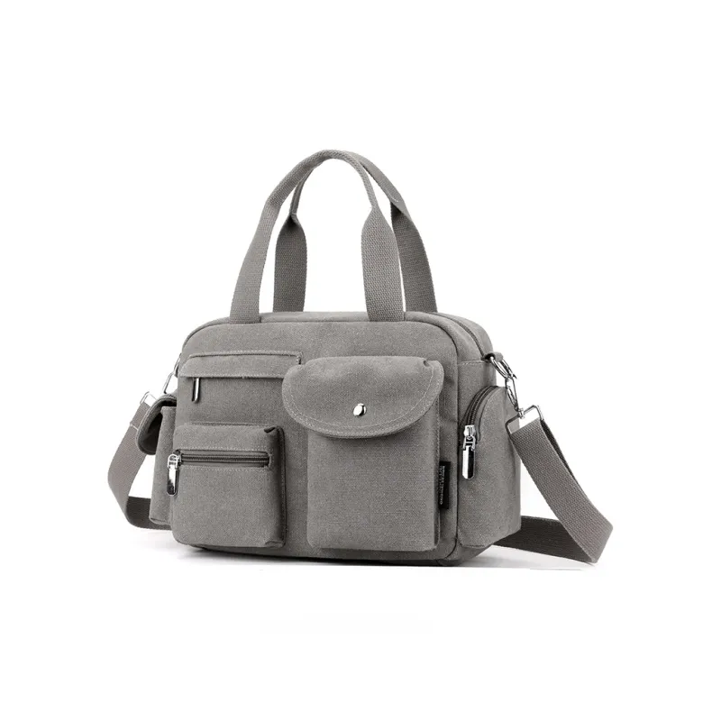 NIGEER Nylon Canvas Bag Briefcase Shoulder Bag Crossbody Bag Handbag Regular Women's Khaki/Gray/Blue/Black/Army Green-8