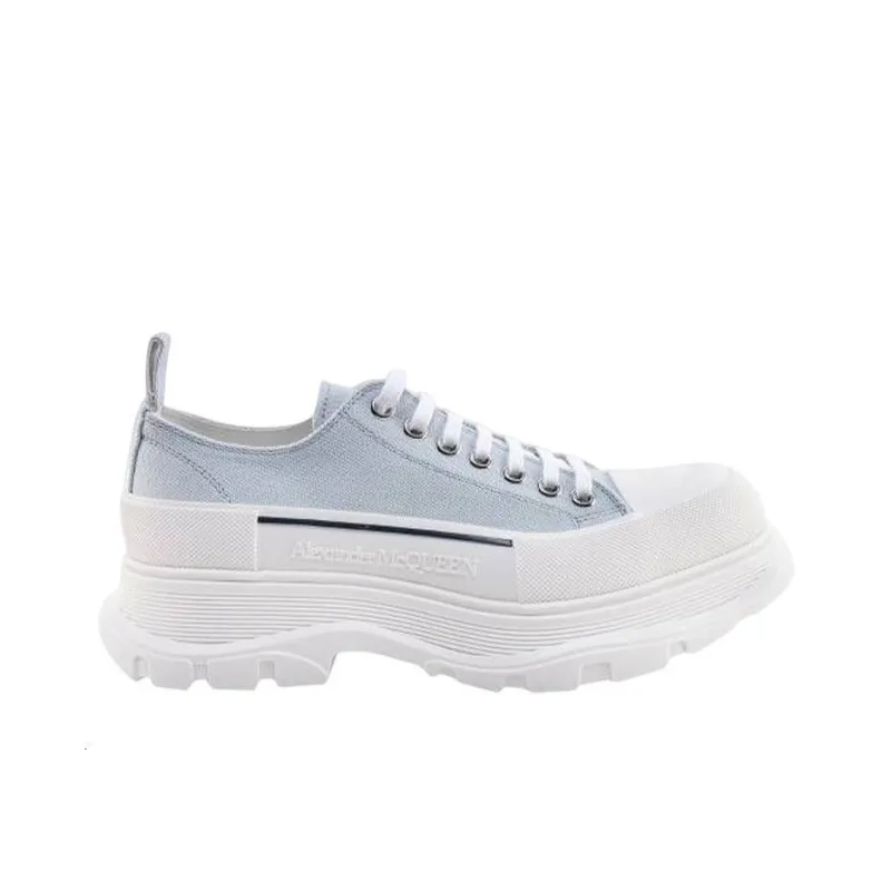 Alexander McQueen Tread Slick Lace Up Shoes 'Light Blue White'-1