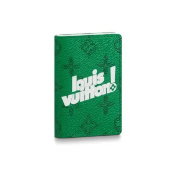 LOUIS VUITTON Pocket Organizer Cow Leather Card Holder, Wallet Men's Green