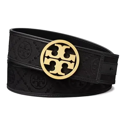 TORY BURCH Nappa Leather Leather Belts Women's Black Width: 3.8CM