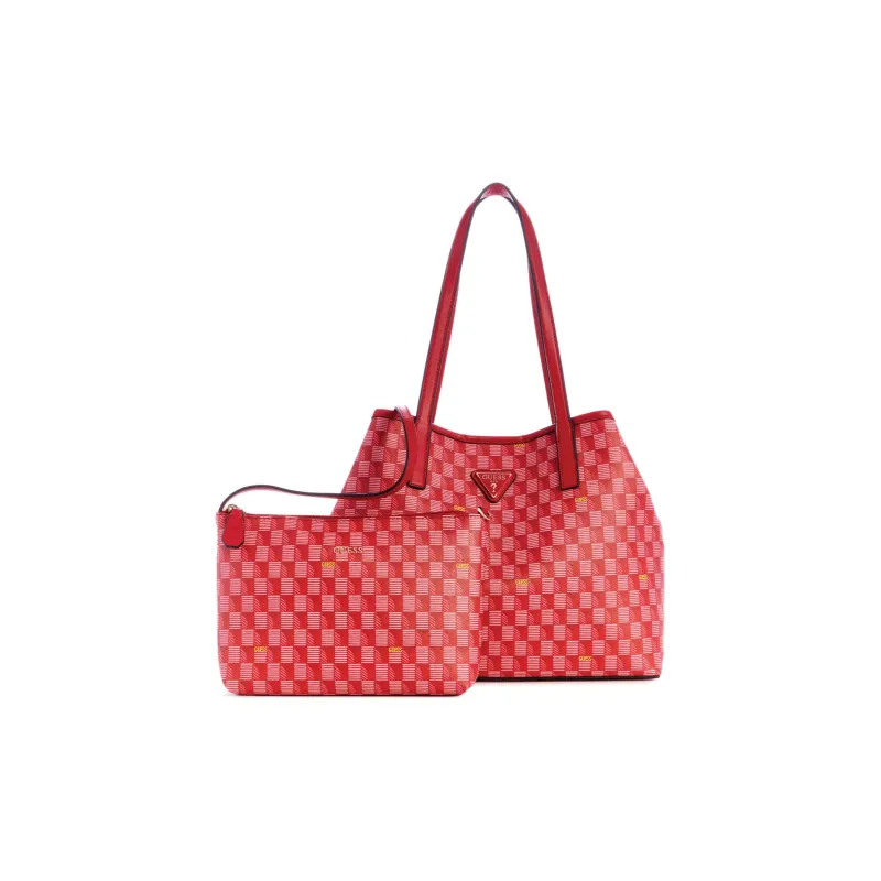GUESS Artificial Leather Tote Bag Shopping Bag Handbag Shoulder Bag Women's Pink-5