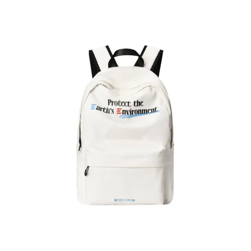 FINITE LOOP Water-Repellent Backpack And Laptop Bag Unisex White