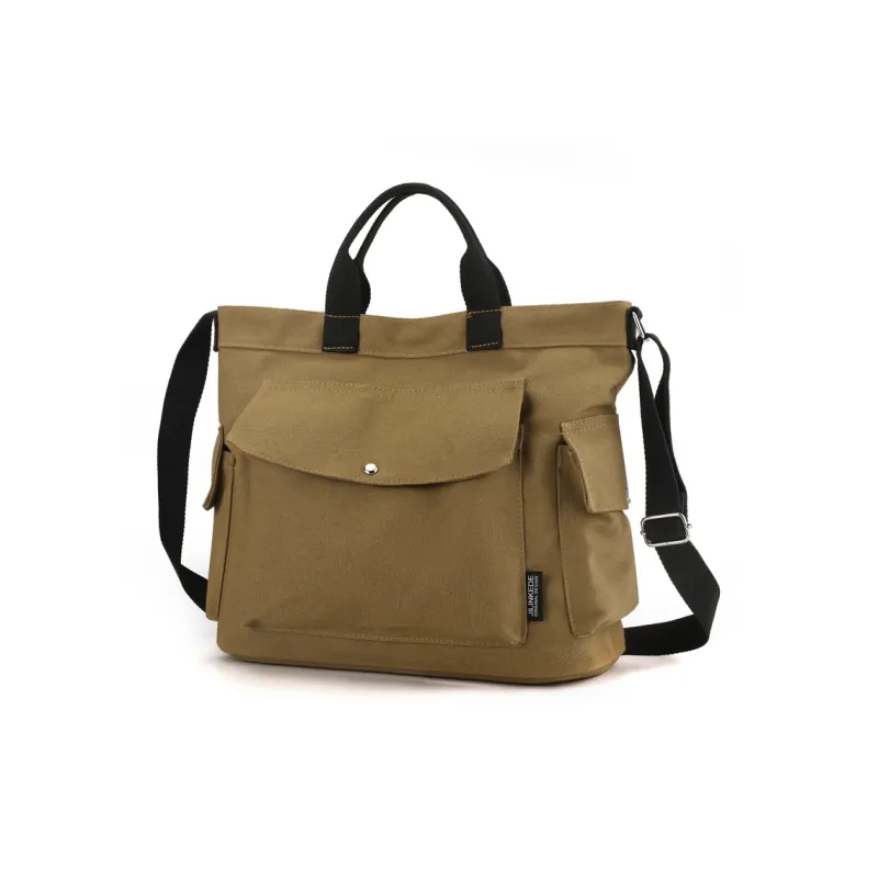 NIGEER Canvas Canvas Bag Shoulder Bag Crossbody Bag Handbag Regular Women's Green/Gray/Beige Yellow/Ecru/Black/Coffee-19