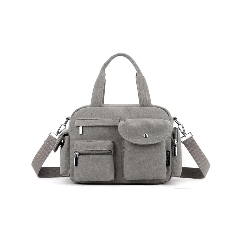 NIGEER Nylon Canvas Bag Briefcase Shoulder Bag Crossbody Bag Handbag Regular Women's Khaki/Gray/Blue/Black/Army Green-7