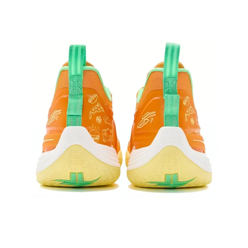 XTEP Jeremy Lin Three Generations Basketball Shoes Men Low Top Orange Yellow/Butter-3