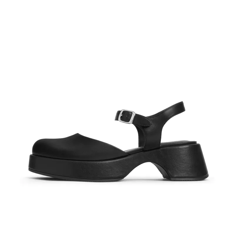CHARLES&KEITH Small CK Gothic Lolita Style Strap Sandals 5.2cm Women's Black/Pink White Chalk/Brown/Dark Blue-0