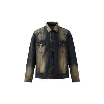 Organic Emotion Denim Jacket Unisex Mud-Dyed Yellow
