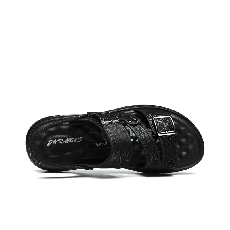 FAPAI Beach Sandals Men's Black-3