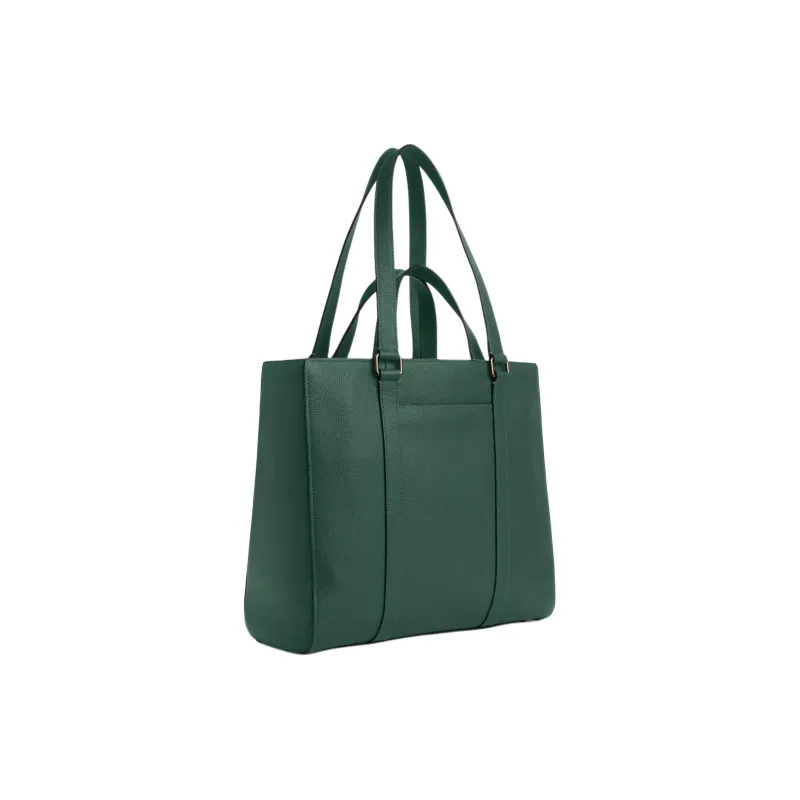 COACH Hudson Natural Pebbled Leather Tote Bag Shopping Bag Shoulder Bag Handbag Large Size Women's Dark Color Pine Wood-1