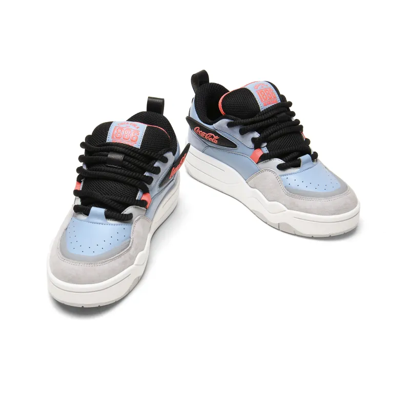 Coca Cola Anti Slip And Wear Resistant Height Increasing Low Top Skateboard Shoes Unisex-3