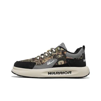 Warrior Wear resistant Lightweight Breathable And Non slip. Low Top Skateboard Shoes Men's Dark Brown Gray