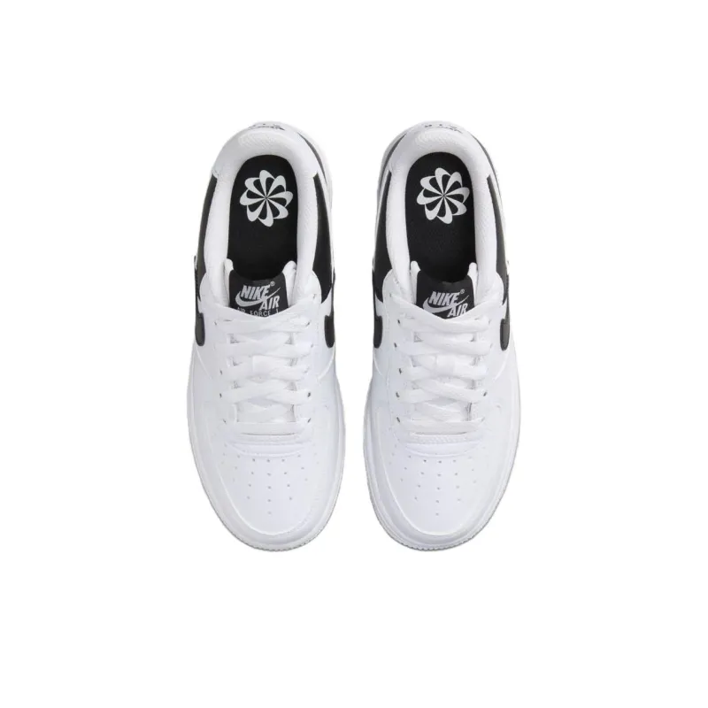 Nike Air Force 1 NEXT NATURE Anti Slip Wear Resistant Low Top Skateboard Shoes White Black Kids'-3
