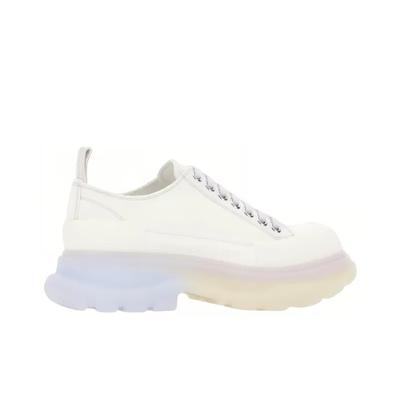 Alexander McQueen Tread Slick Low Lace Up Shoes 'White Multi' Women's-2
