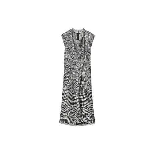 Burberry Sleeveless Dresses Women's Black/White