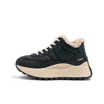 Humanism 1986 Warm Wear-Resistant Lightweight Supportive Height Increasing Mid-Top Padded Skateboard Shoes Women's