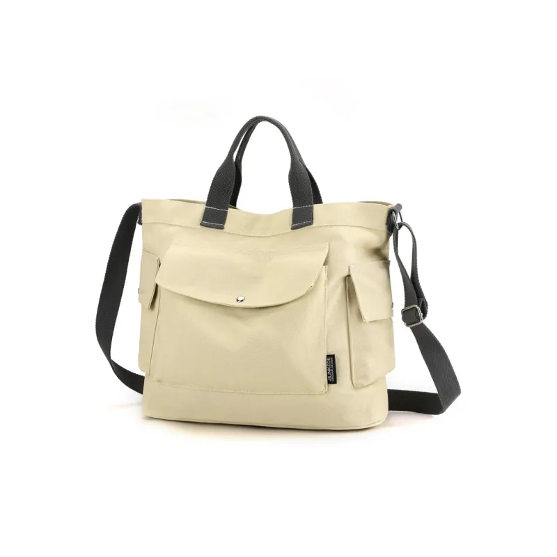 NIGEER Canvas Canvas Bag Shoulder Bag Crossbody Bag Handbag Regular Women's Green/Gray/Beige Yellow/Ecru/Black/Coffee-12