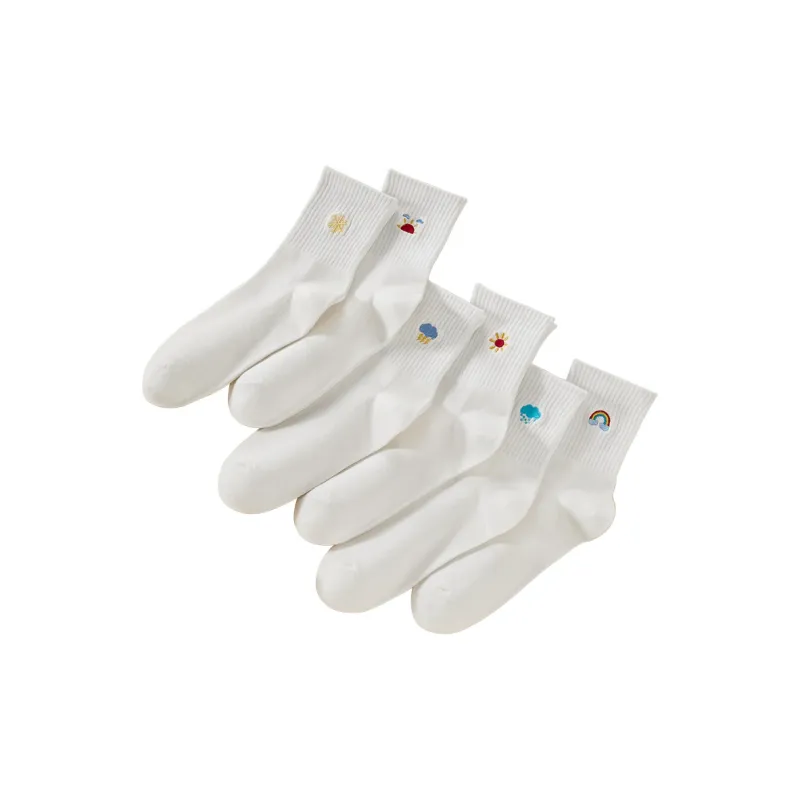 H YXIANG Mid Calf Socks Women's 6 Pack-7