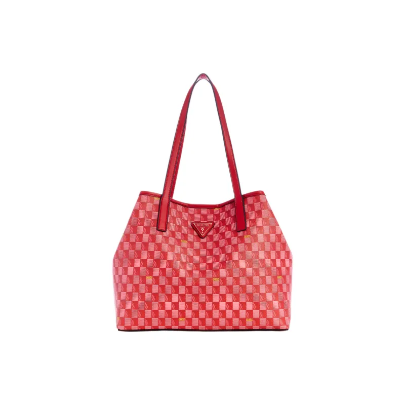 GUESS Artificial Leather Tote Bag Shopping Bag Handbag Shoulder Bag Women's Pink-1