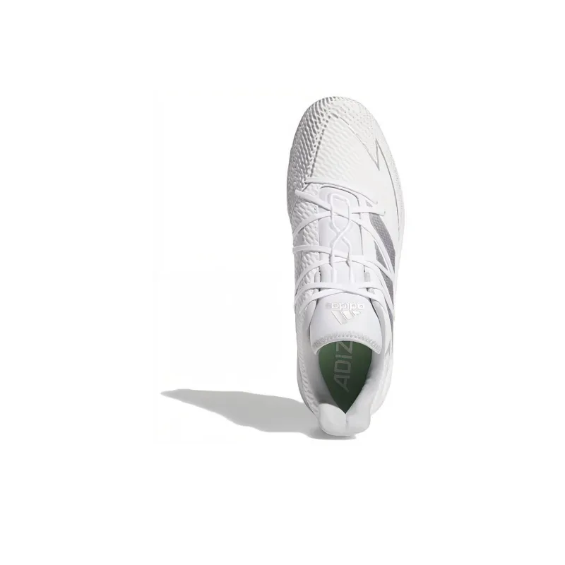 Adidas Adizero Afterburner 7 Pro Tpu Cleats Wear-Resistant Low-Top Training Shoes Men's White-4