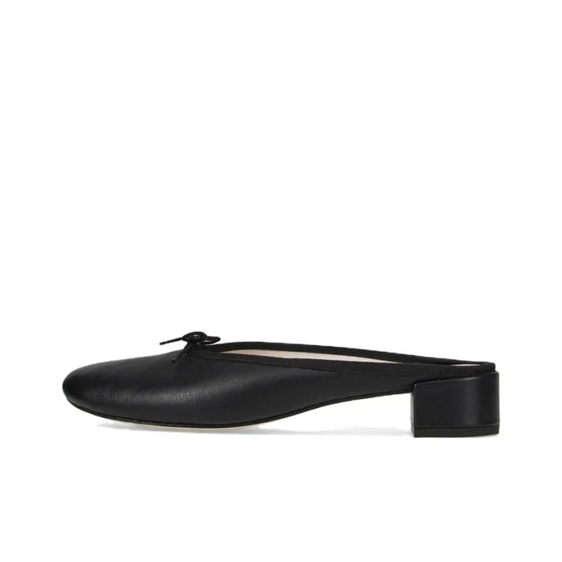 Repetto Camille Closed Toe Slippers 3cm Women's Black-0