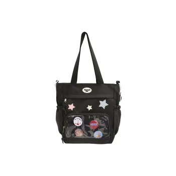 NIGEER Cotton Supplemental Lesson Bag Shoulder Bag Regular Women's Black/White/Blue/Khaki/Pink