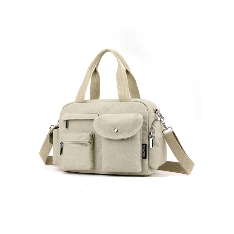 NIGEER Nylon Canvas Bag Briefcase Shoulder Bag Crossbody Bag Handbag Regular Women's Khaki/Gray/Blue/Black/Army Green-1