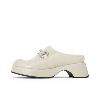 CHARLES&KEITH Composite Sole Closed Toe Slippers 5.2cm Women's Black Box Black/Pink White Chalk/Dark Brown Dark Brown