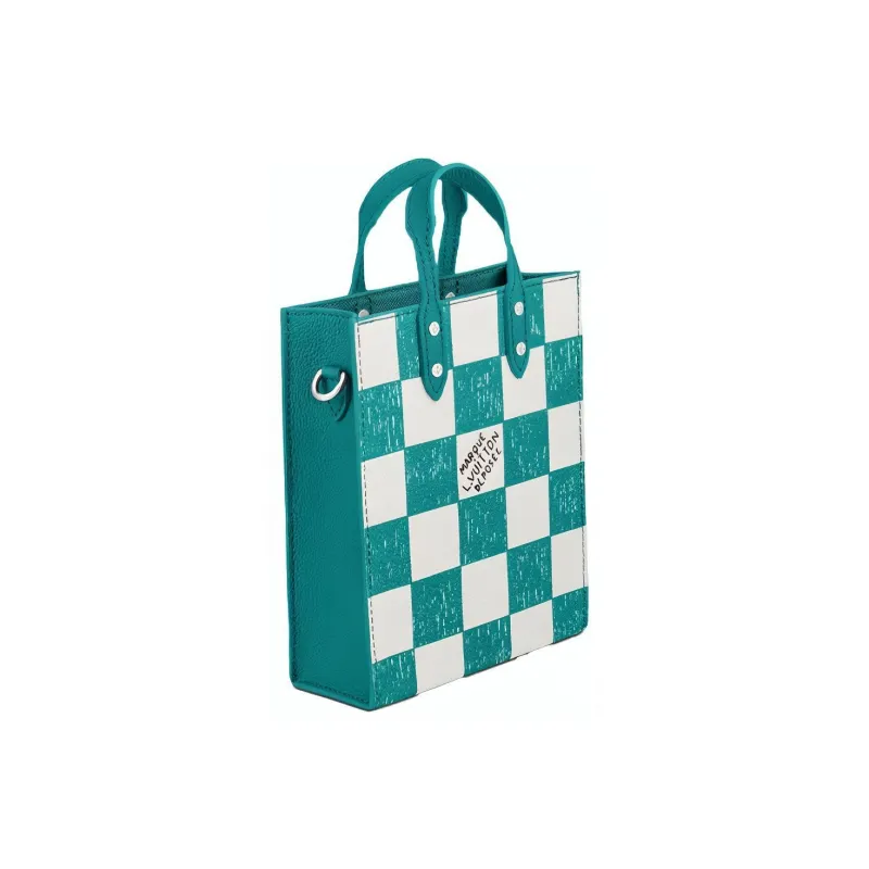 LOUIS VUITTON Sac Plat Xs Graphite Teal Blue-2