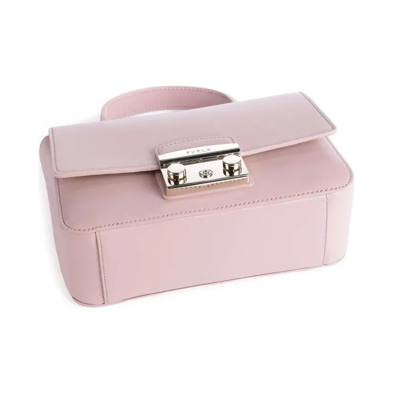 Furla Fine Grain Leather Shoulder Bag, Crossbody Bag, Handbag Mini Women's Ancient Pink-2